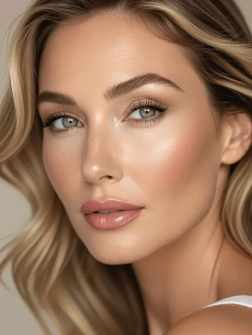 Professional eye makeup application for women over 40 showing natural enhancement technique