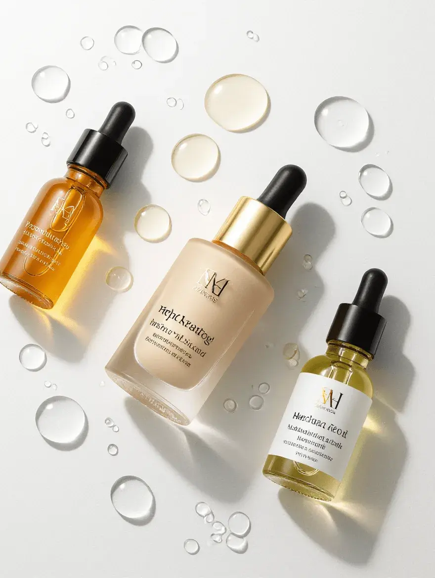 Hydrating foundation with facial oils and moisture-boosting skincare products