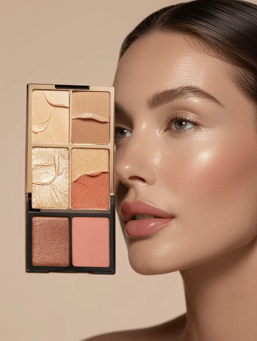 Comparison of conventional versus clean hydrating makeup formulas on mature skin showing different texture interactions