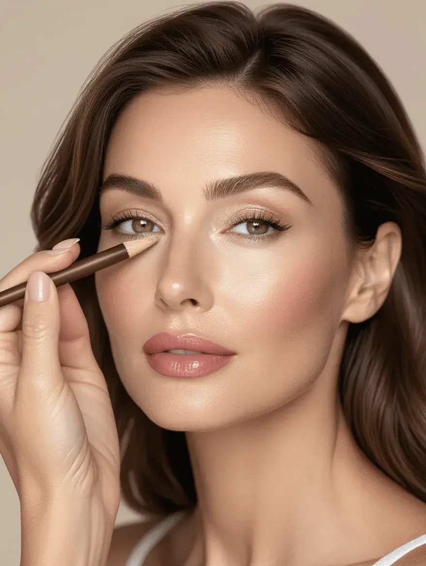 Tightlining application technique demonstration on mature eyes