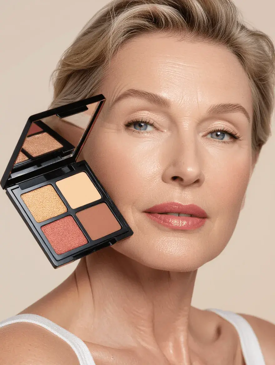 Concealer shade matching demonstration showing proper undertone selection on mature skin