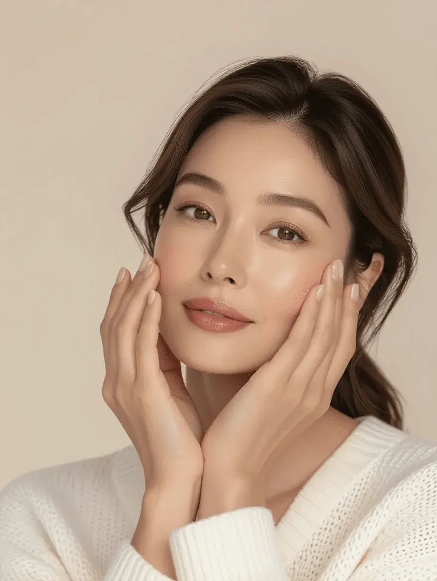 Demonstration of proper under-eye primer application technique using ring finger and gentle patting motion