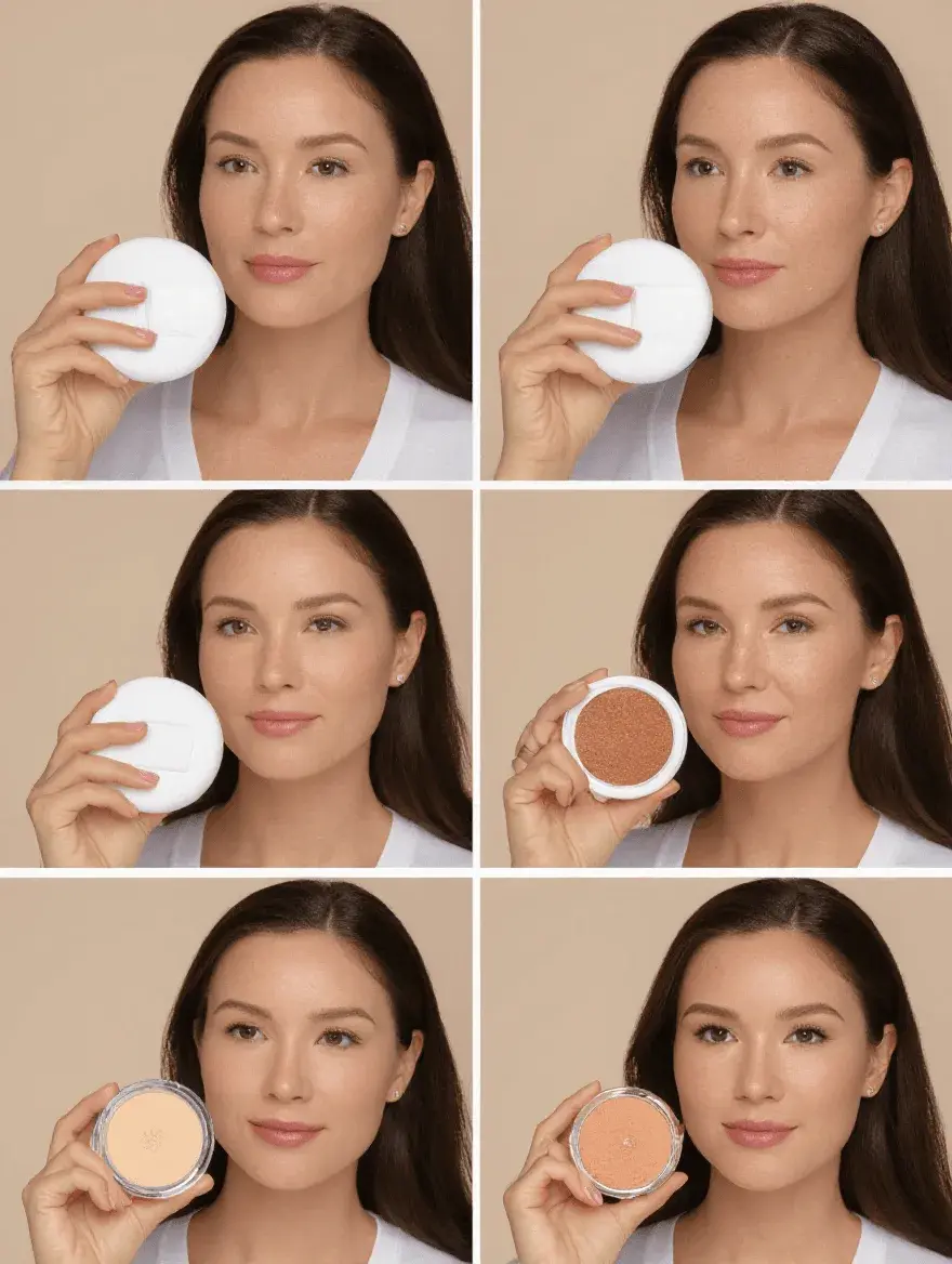 Proper drugstore foundation application technique for mature skin