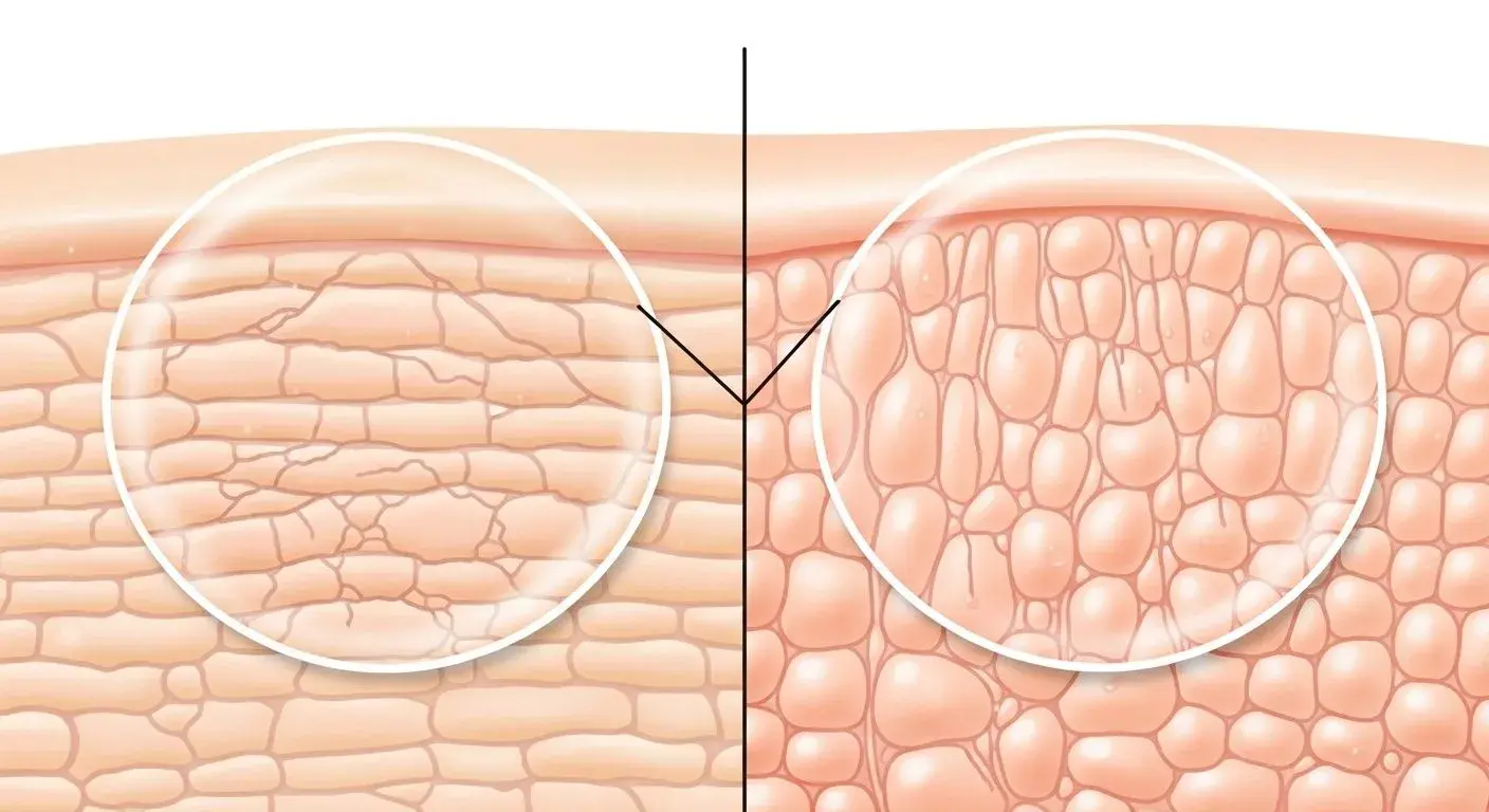 Comparison of collagen-rich versus estrogen-depleted skin after menopause