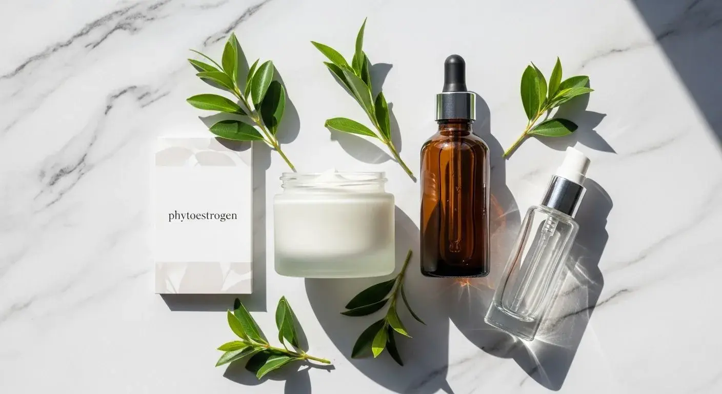 Natural estrogen cream options for menopause skincare including phytoestrogen moisturizers