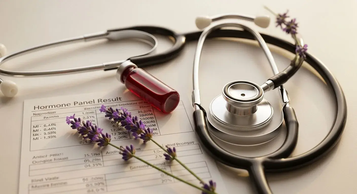 Hormone blood test panel used in the differential diagnosis of menopause