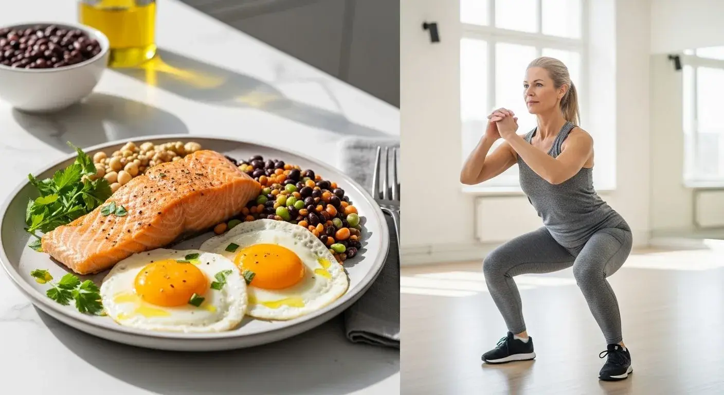 Protein-rich food and resistance exercise for menopausal metabolism