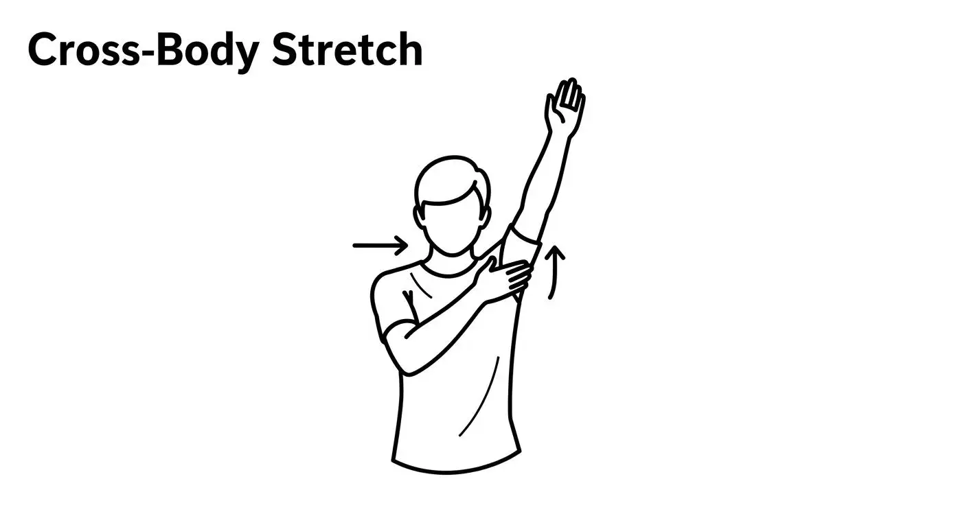Diagram of four key frozen shoulder exercises for adhesive capsulitis rehabilitation