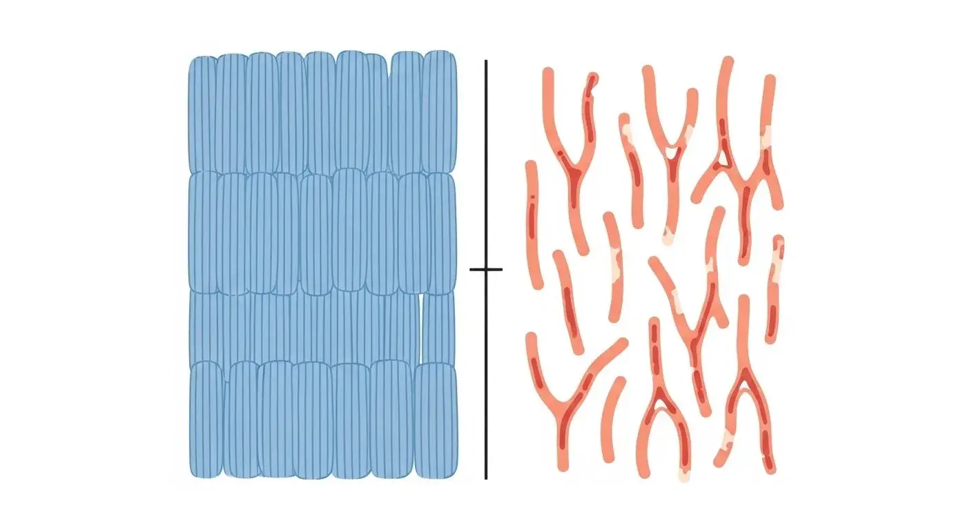 Comparison of healthy vs menopausal muscle tissue