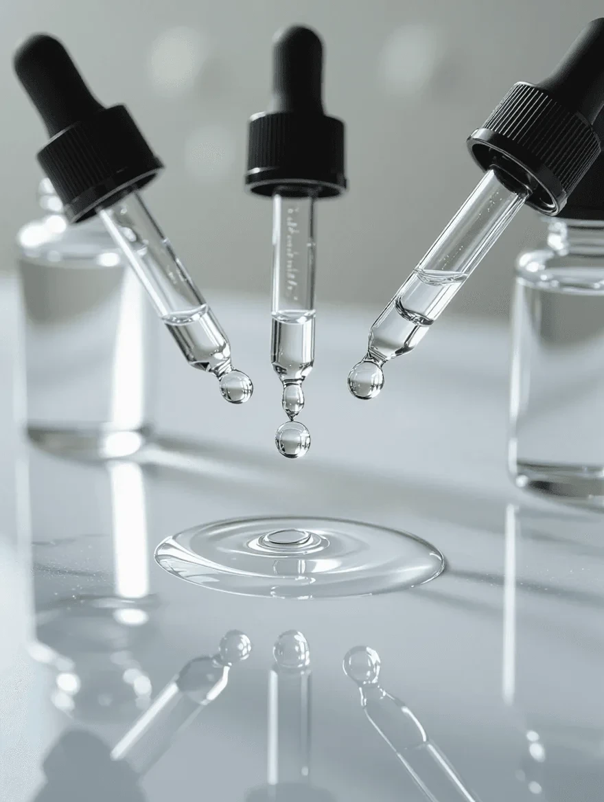 Serum application demonstrating concentrated active ingredients for menopausal skin