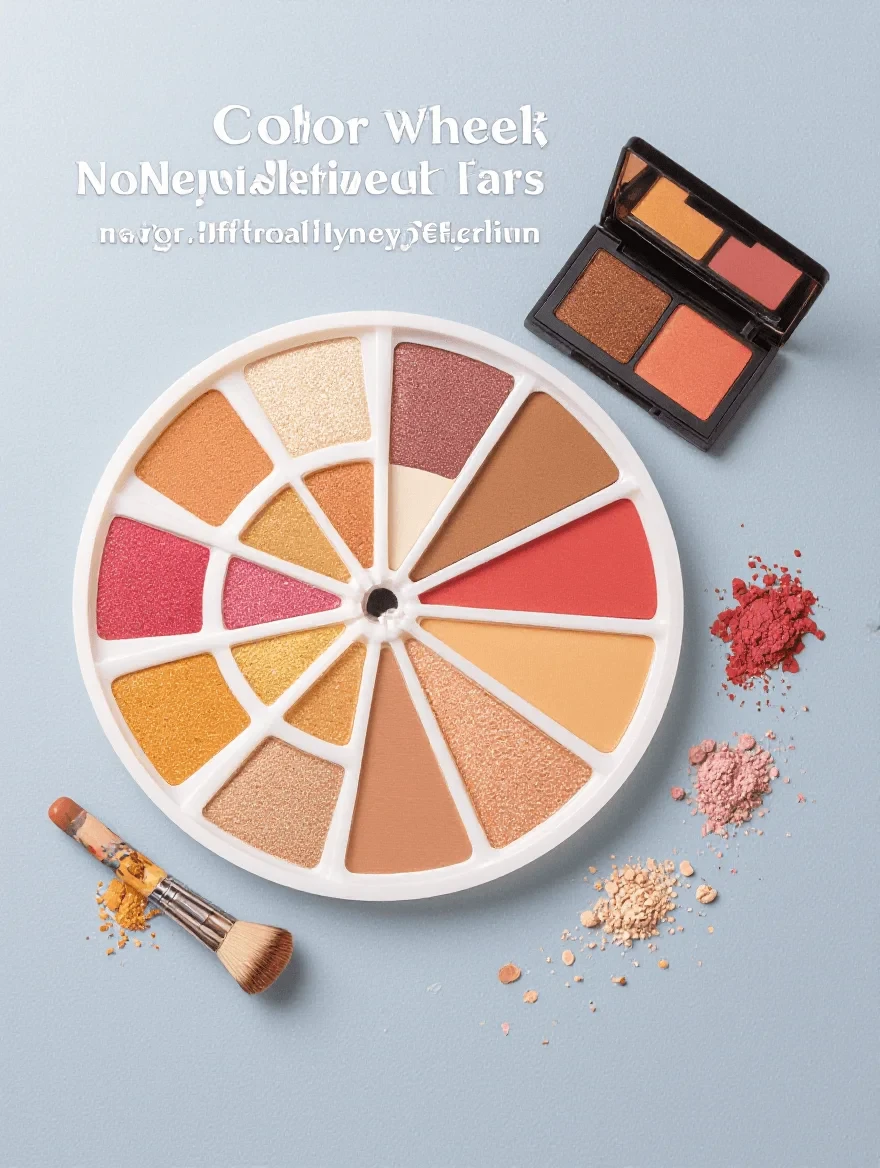 Color theory demonstration for neutralizing hyperpigmentation showing corrector shades