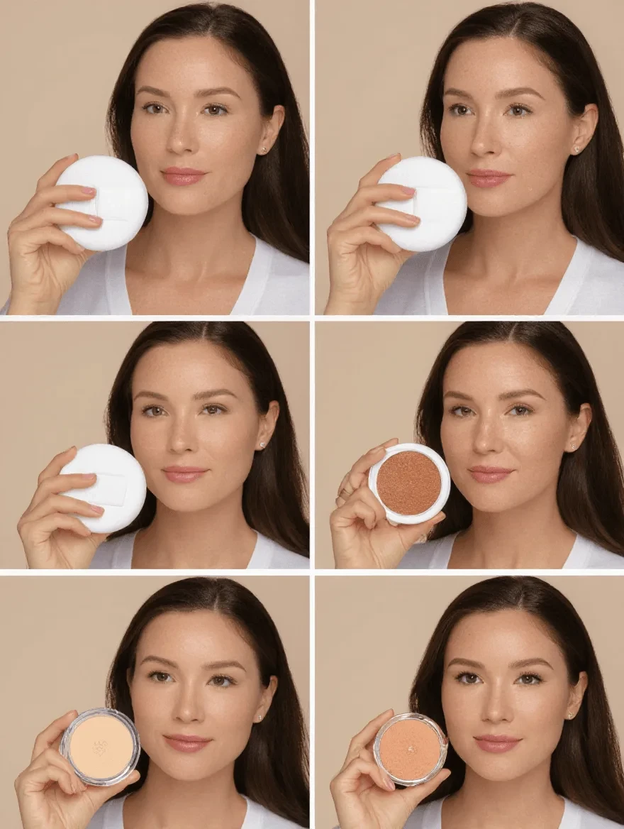 Proper drugstore foundation application technique for mature skin