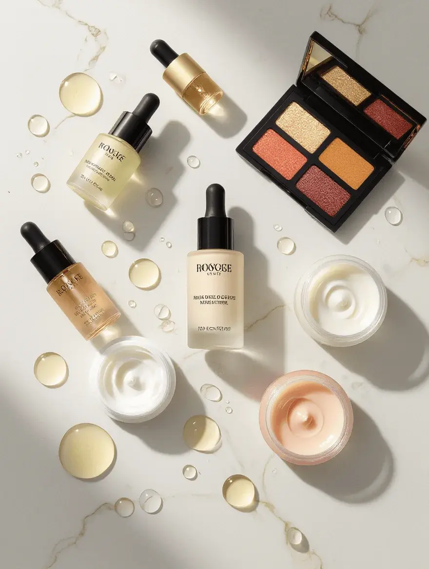 Skincare preparation products for makeup application on mature skin