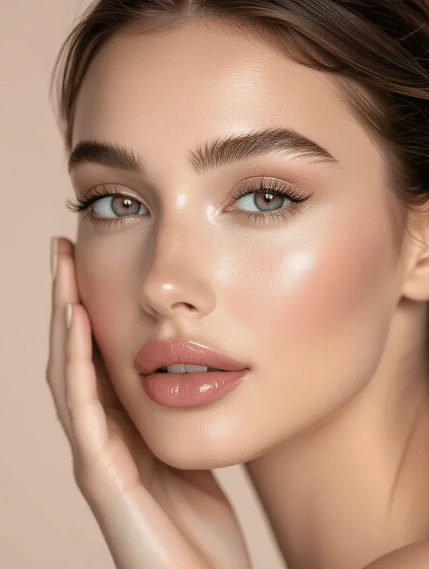 Results of proper pore-concealing makeup technique on mature skin