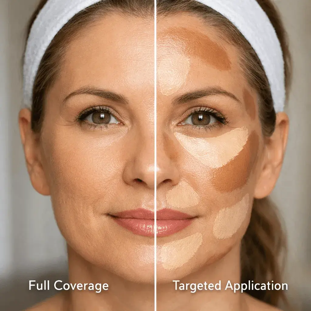 Comparison of foundation application techniques for women in their 40s