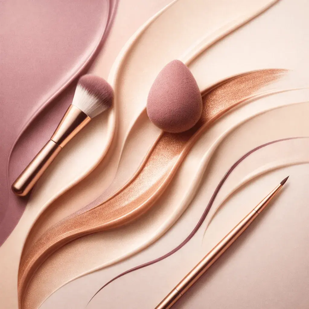 Abstract representation of makeup application techniques