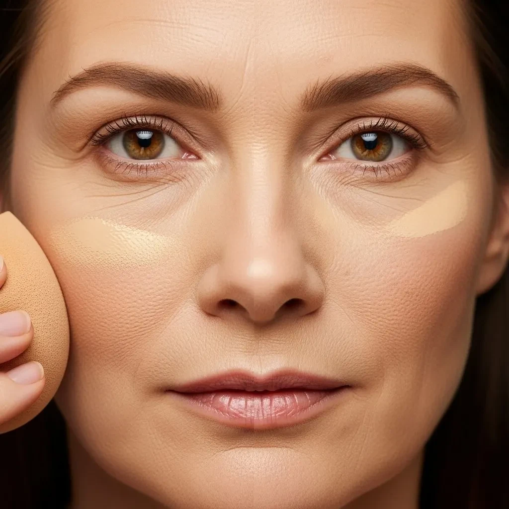 Professional application technique for MAC Face and Body on mature skin