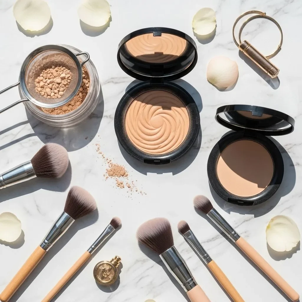Different types of powder foundation formulas for mature skin comparison
