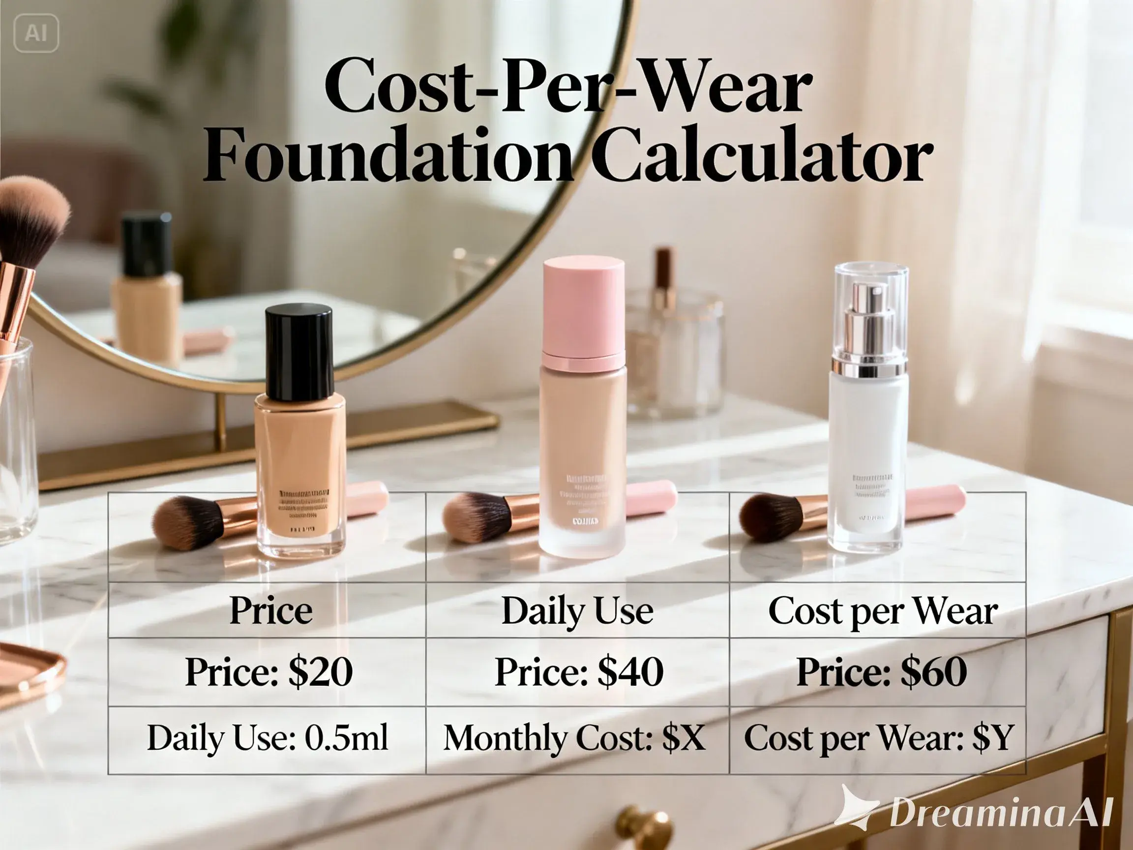 Foundation products showing value calculation beyond initial price
