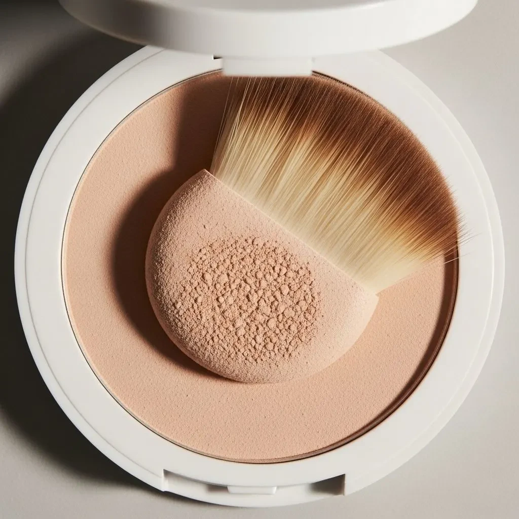 Pure mineral powder foundation with minimal ingredients for sensitive skin