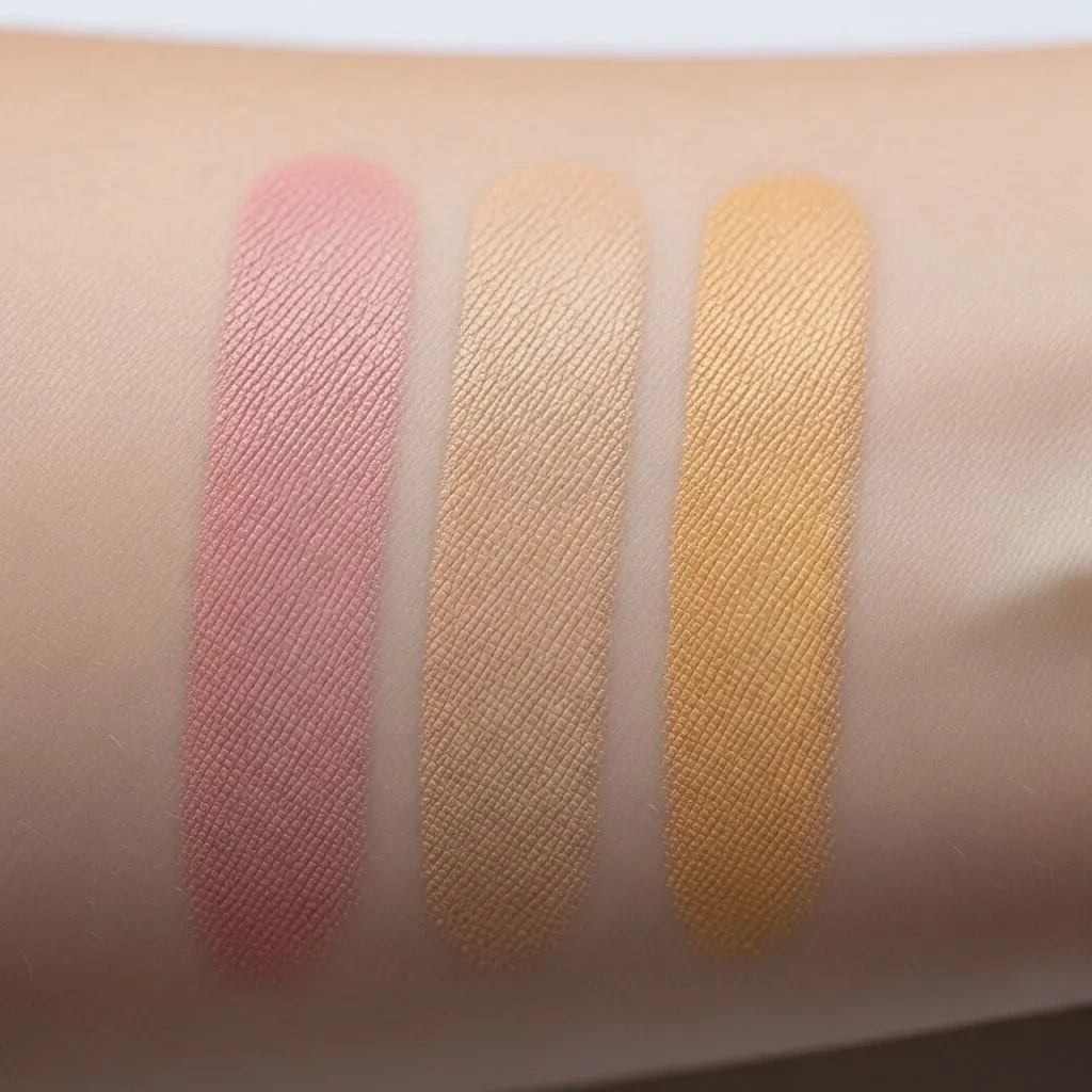 Undertone comparison swatches of tinted moisturizers on fair pale skin showing pink, neutral, and yellow options