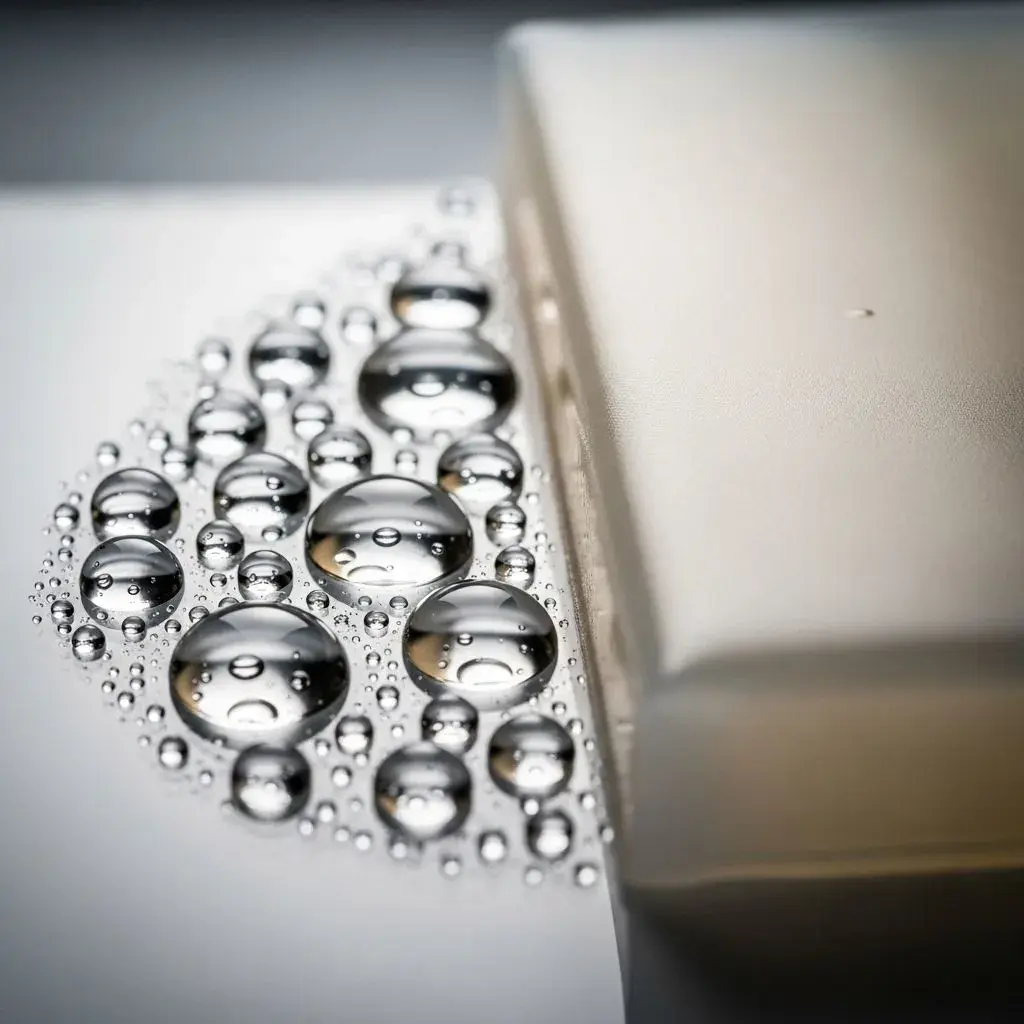 Visual comparison of water-based versus silicone-based foundation textures