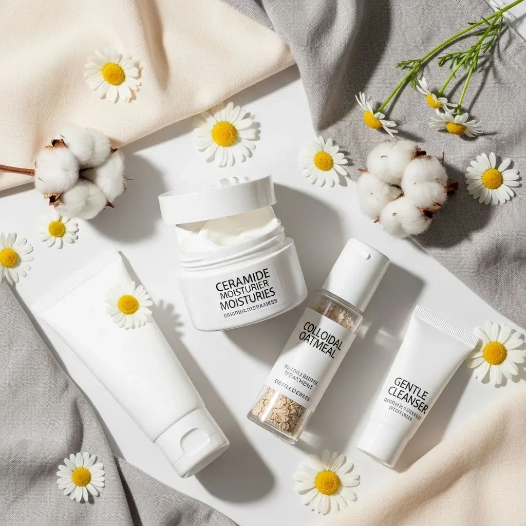 Barrier repair skincare products for relieving menopause burning skin sensation