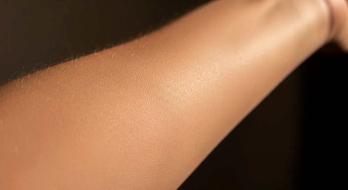 Woman's arm showing dry, sensitive skin associated with perimenopause and hormonal itching