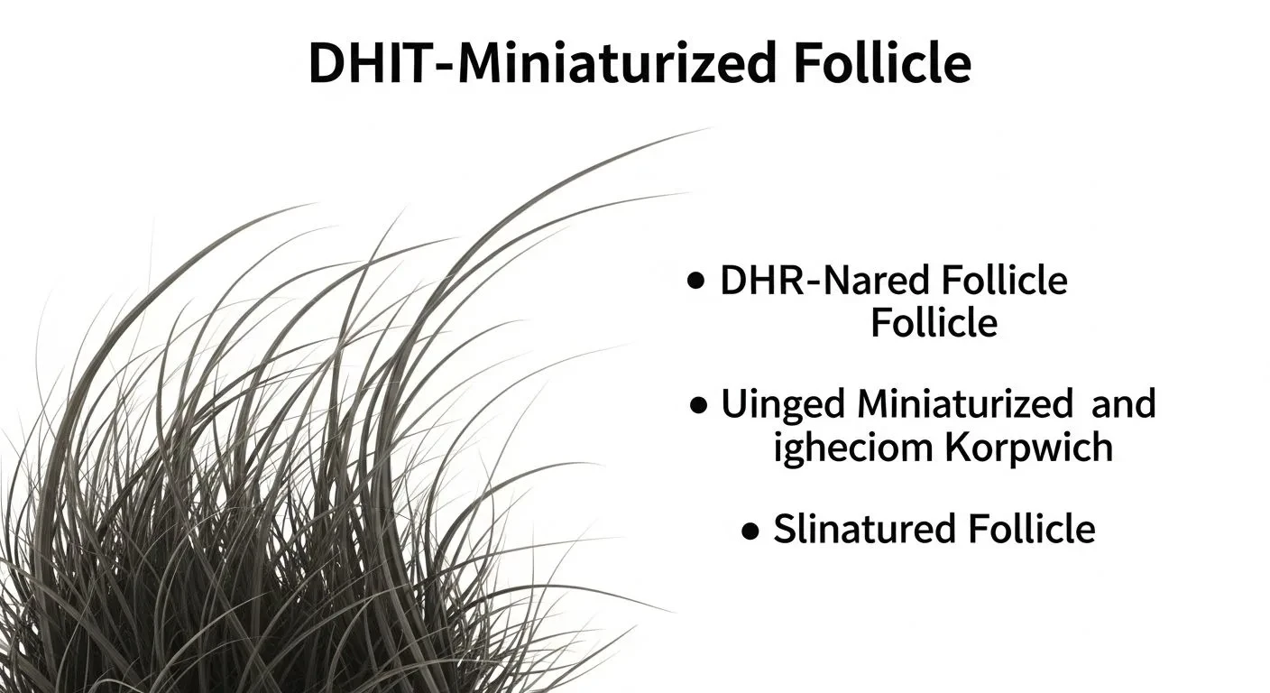 Diagram of female hair follicle cycle and DHT miniaturization