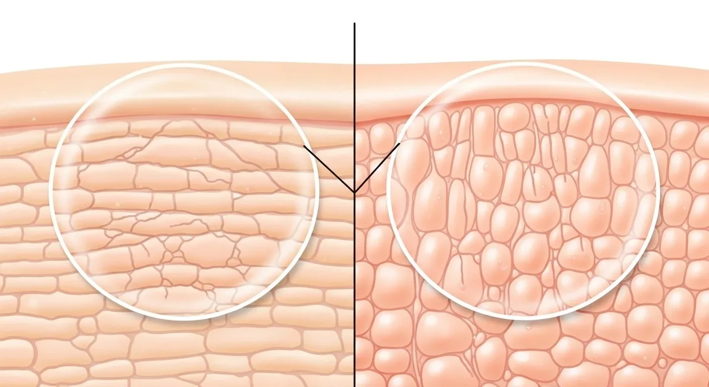 Comparison of collagen-rich versus estrogen-depleted skin after menopause