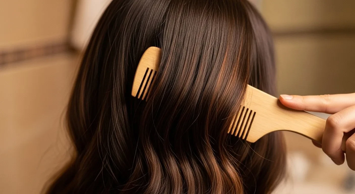 Healthy menopausal hair after using the right shampoo and conditioner routine