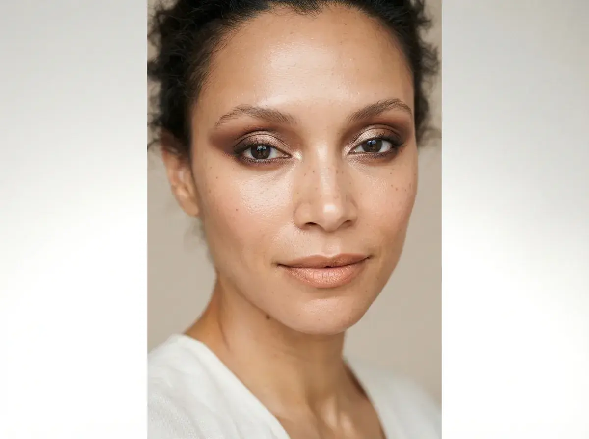 Finished soft brown smokey eye on an open hooded eye